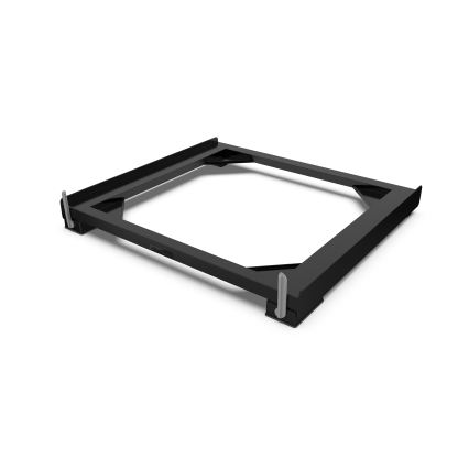 Meliconi 656168 - Anti-trillingsmat voor wasmachine met uitschuifbare wieltjes, 47 cm, zwart