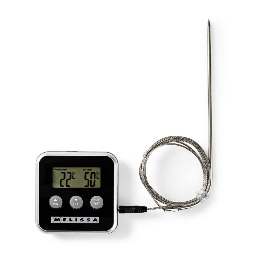 Melissa - Vleesthermometer met digitaal display en timer 0-250 °C 1xAAA