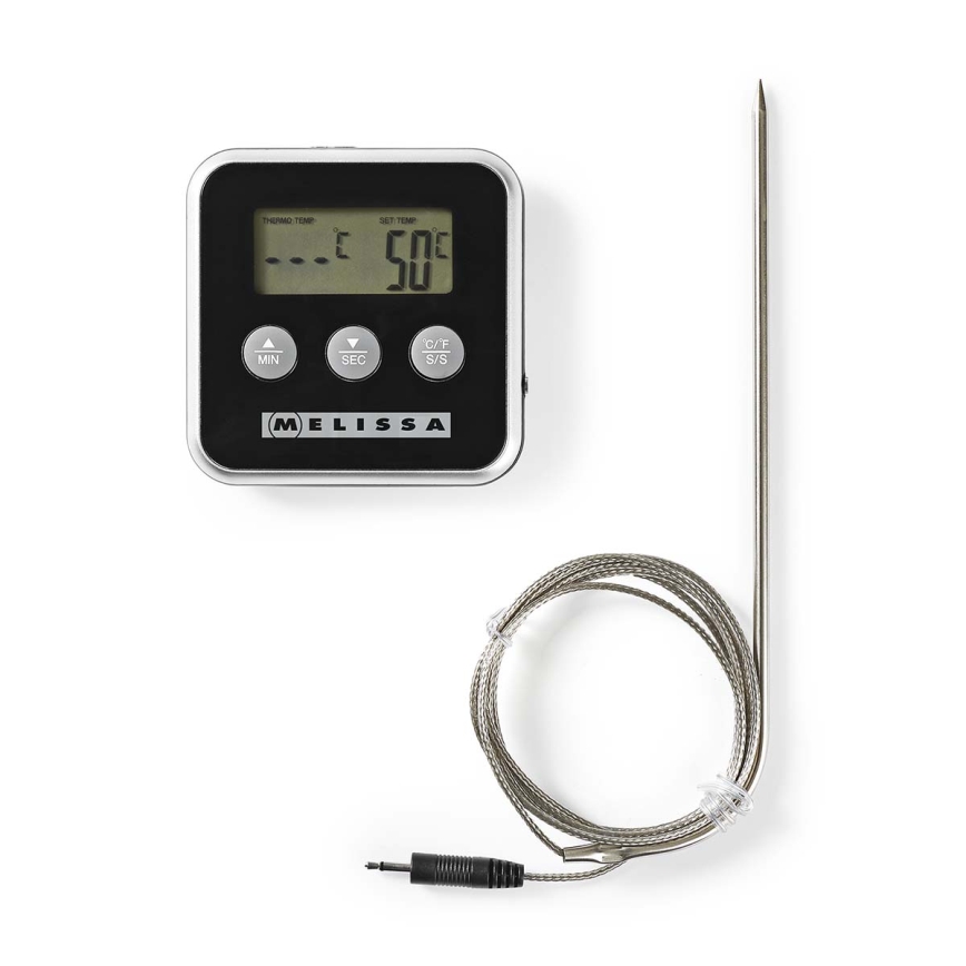 Melissa - Vleesthermometer met digitaal display en timer 0-250 °C 1xAAA