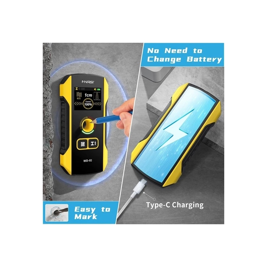 Metaaldetector, spanning en inhomogeniteiten, 300 mAh 5V