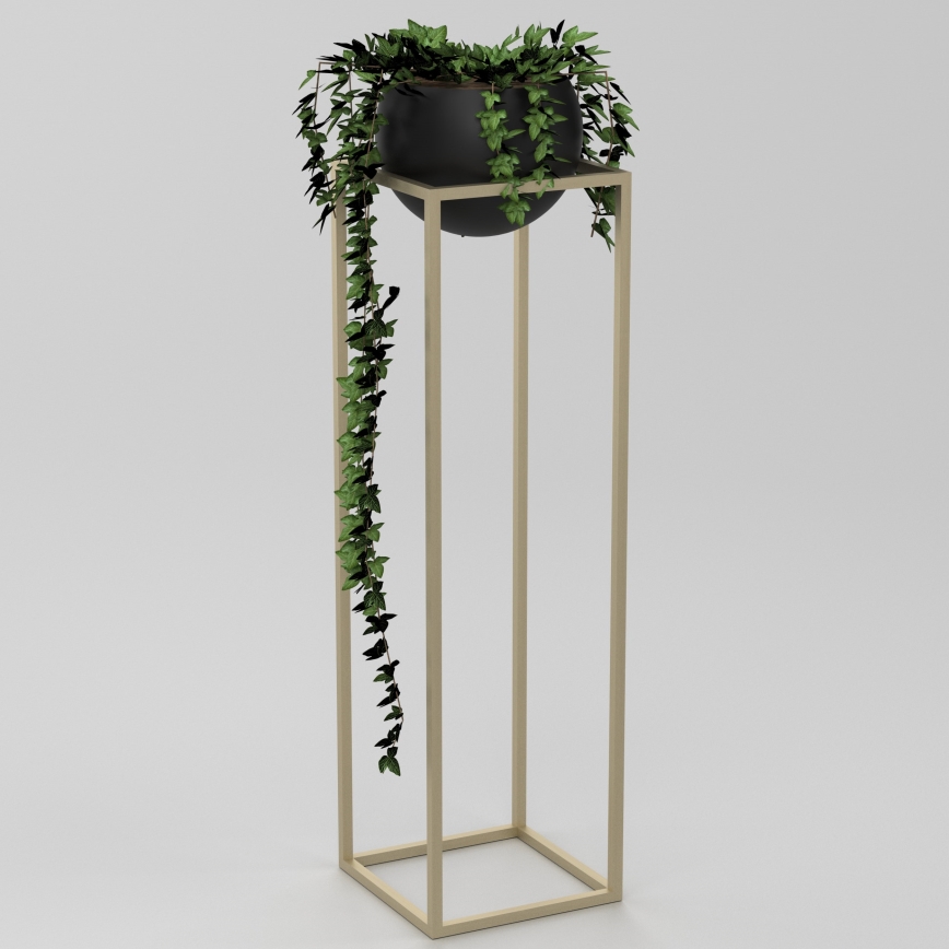 Metalen bloempot 111,3x29 cm goudkleurig