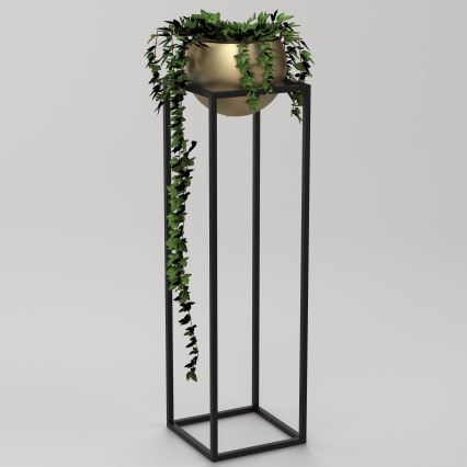 Metalen bloempot 111,3x29 cm zwart/goud