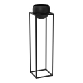Metalen bloempot 111,3x29 cm zwart