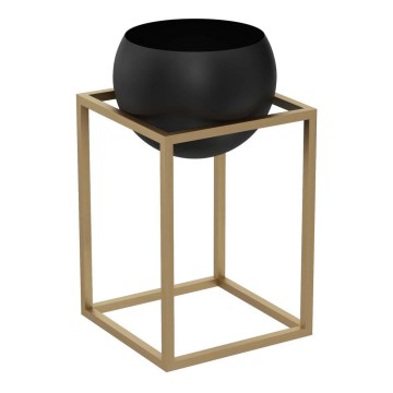 Metalen bloempot 51,3x29 cm goudkleurig