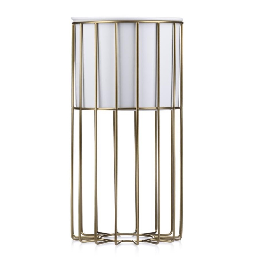 Metalen bloempot LOFT 42x20 cm goud/wit