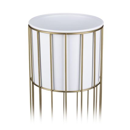 Metalen bloempot LOFT 42x20 cm goud/wit