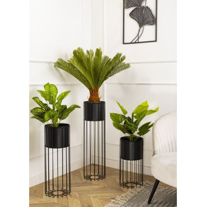 Metalen bloempot LOFT 42x20 cm zwart