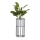 Metalen bloempot LOFT 42x20 cm zwart/wit