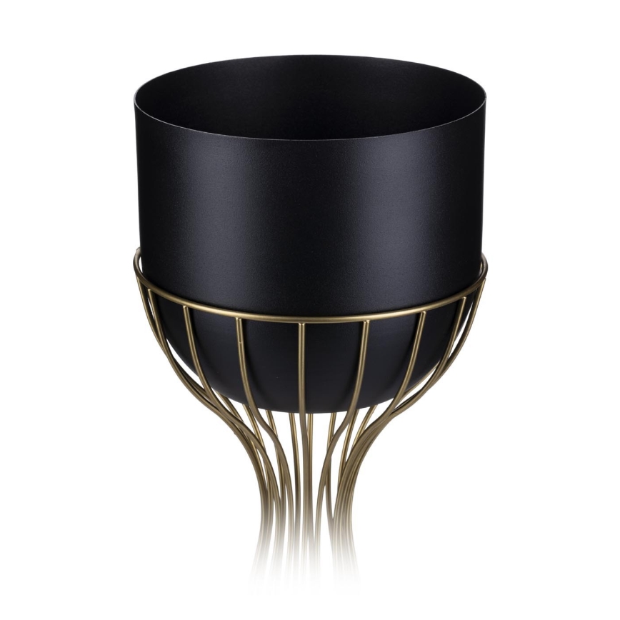 Metalen bloempot LOFT 46x20 cm goud/zwart
