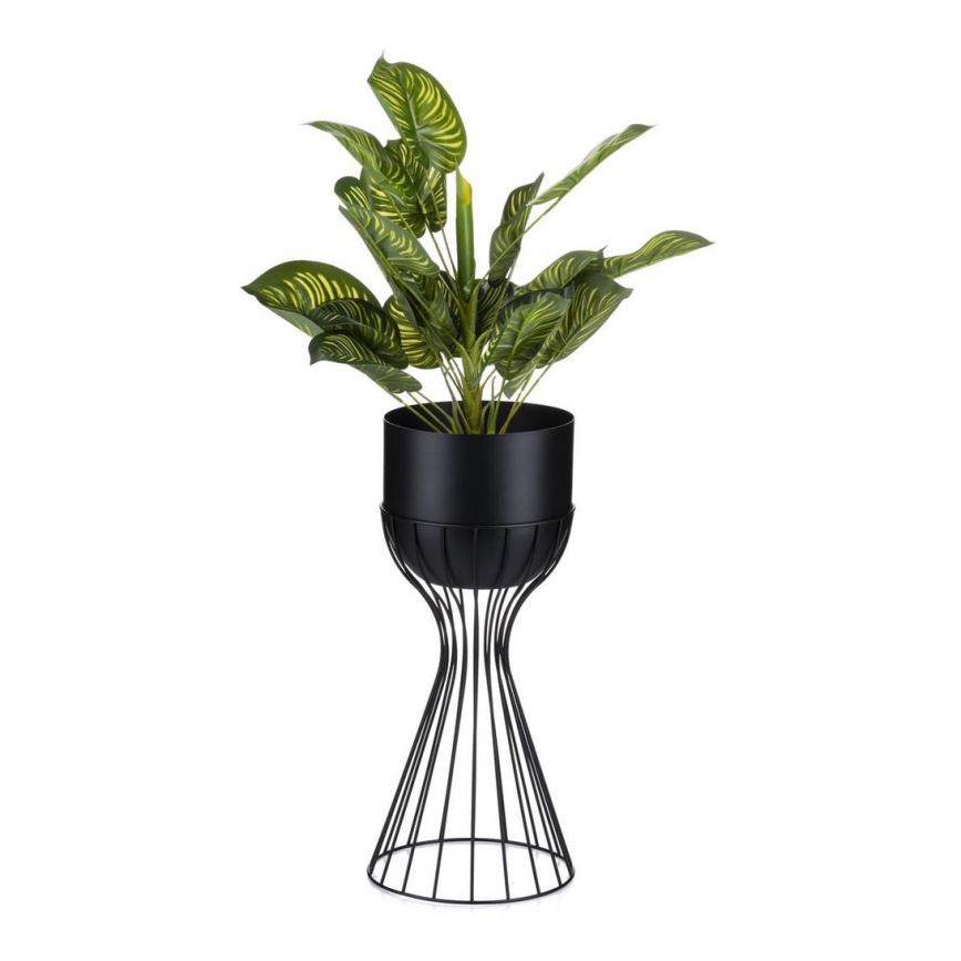 Metalen bloempot LOFT 46x20 cm zwart