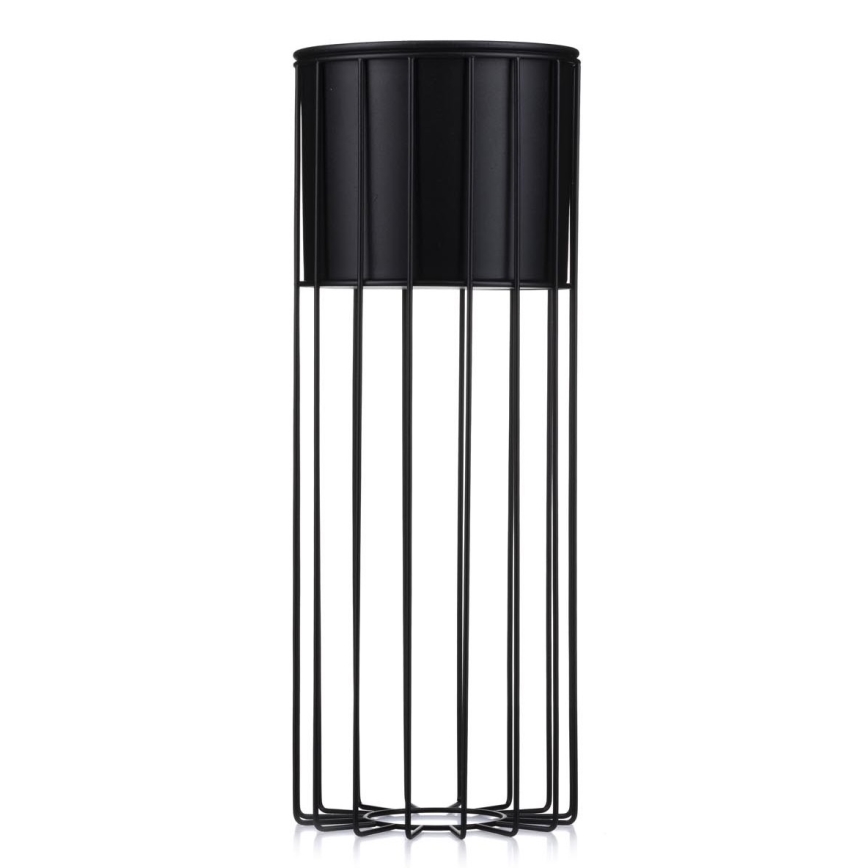 Metalen bloempot LOFT 55x20 cm zwart