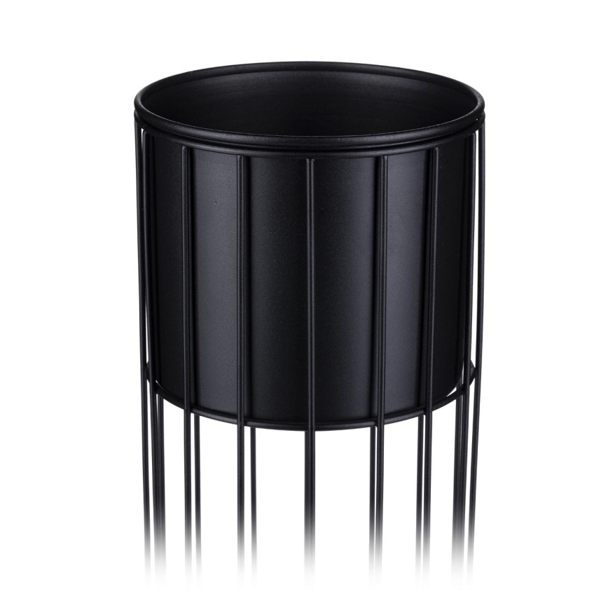 Metalen bloempot LOFT 55x20 cm zwart
