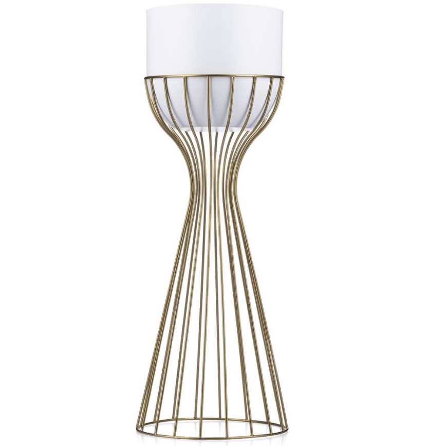 Metalen bloempot LOFT 56x20 cm goud/wit