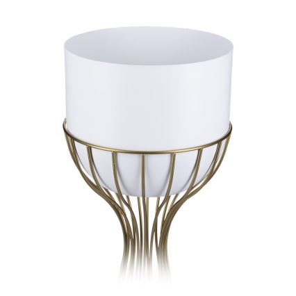 Metalen bloempot LOFT 56x20 cm goud/wit