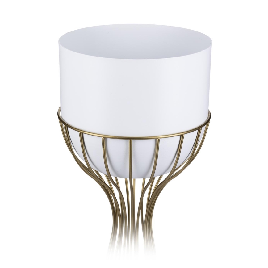 Metalen bloempot LOFT 56x20 cm goud/wit