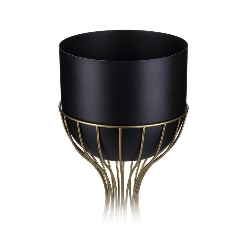 Metalen bloempot LOFT 56x20 cm goud/zwart