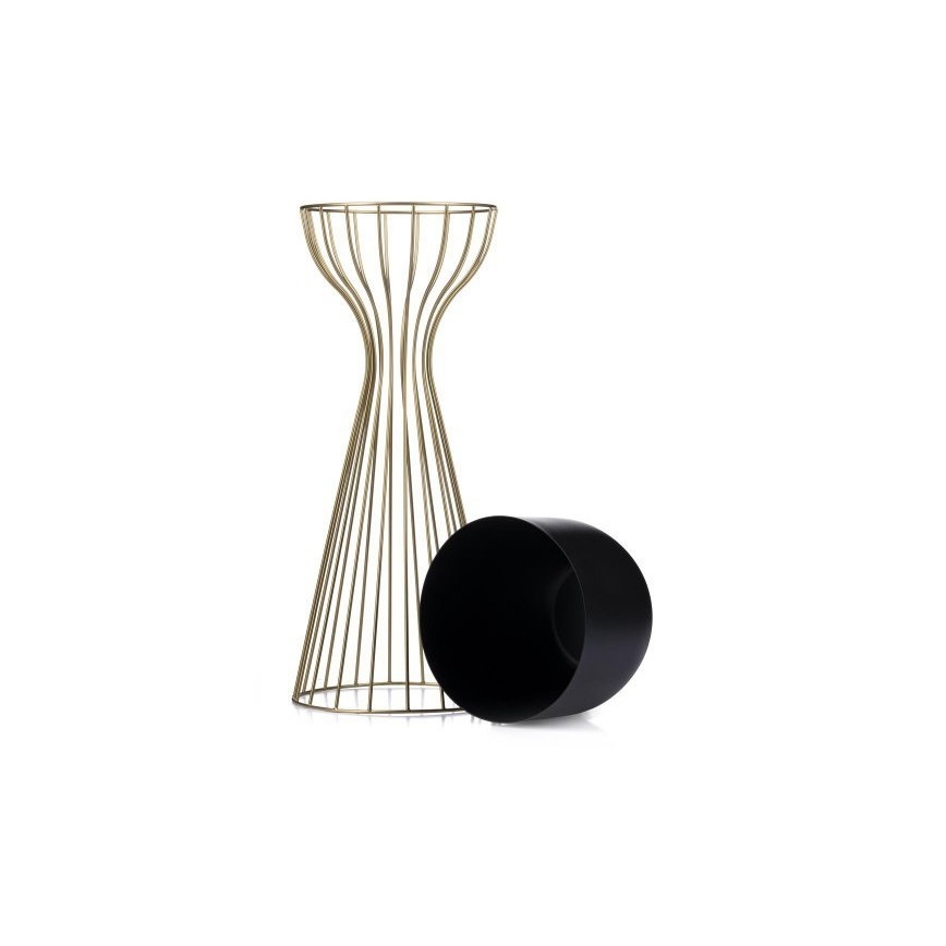 Metalen bloempot LOFT 56x20 cm goud/zwart
