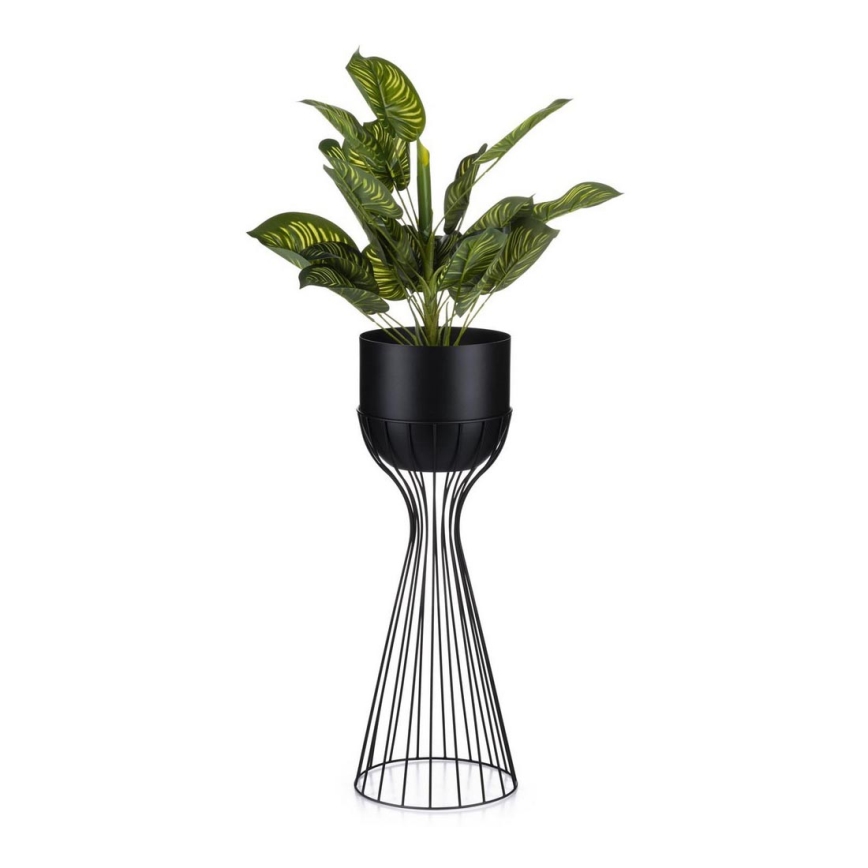 Metalen bloempot LOFT 56x20 cm zwart