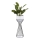 Metalen bloempot LOFT 56x20 cm zwart/wit