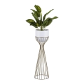 Metalen bloempot LOFT 68x20 cm goud/wit