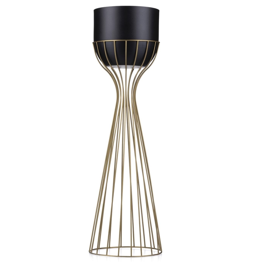 Metalen bloempot LOFT 68x20 cm goud/zwart