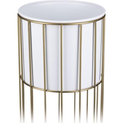 Metalen bloempot LOFT 70x20 cm goud/wit