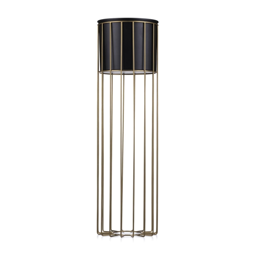 Metalen bloempot LOFT 70x20 cm goud/zwart