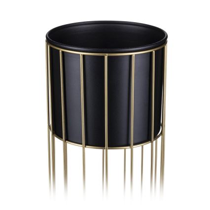 Metalen bloempot LOFT 70x20 cm goud/zwart