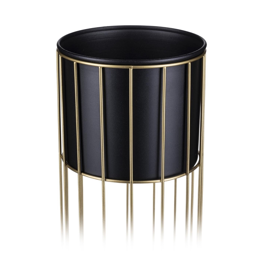 Metalen bloempot LOFT 70x20 cm goud/zwart