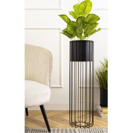 Metalen bloempot LOFT 70x20 cm zwart