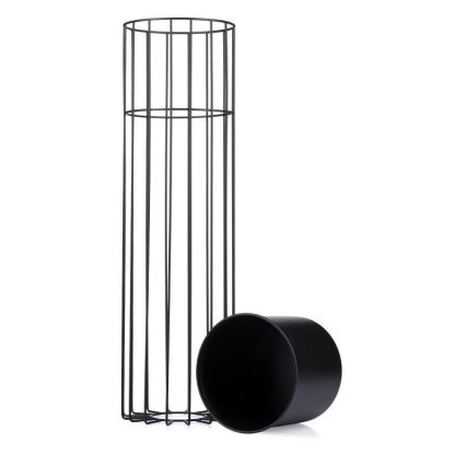 Metalen bloempot LOFT 70x20 cm zwart