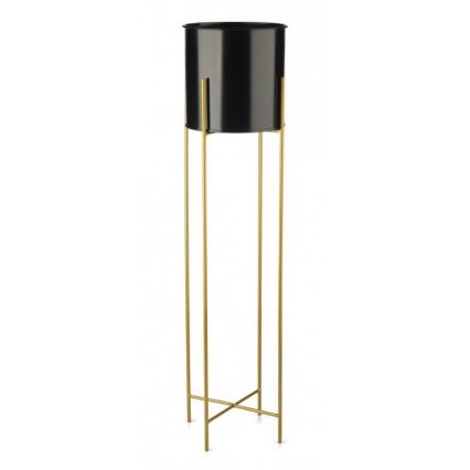 Metalen bloempot OSLO 95x17 cm zwart/goud