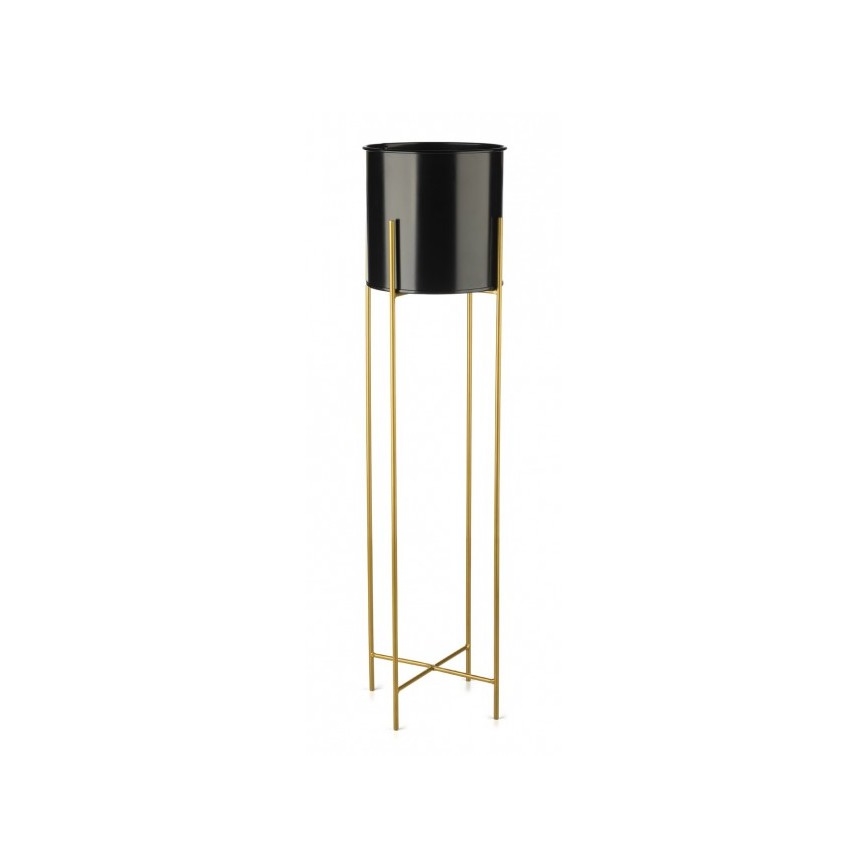 Metalen bloempot OSLO 95x17 cm zwart/goud