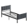 Metalen eenpersoonsbed LUNOR 90x200 cm antraciet draagvermogen 120 kg