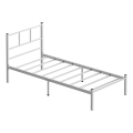 Metalen eenpersoonsbed ROVAN 90 x 200 cm, wit, max. belasting 120 kg