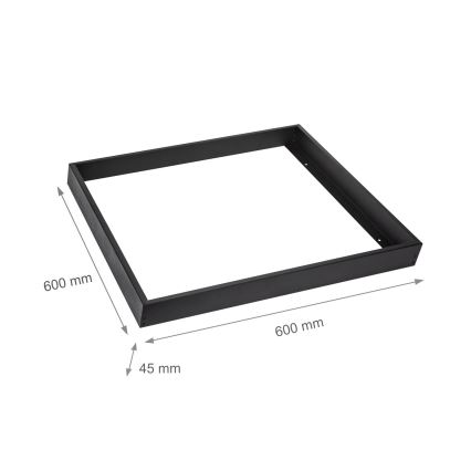 Metalen frame voor de installatie van LED panelen 600x600 mm zwart