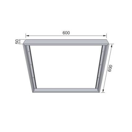 Metalen frame voor montage LED-panelen 595x595mm