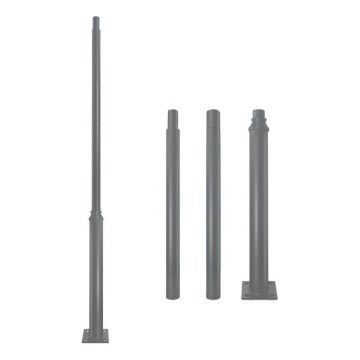 Metalen paal voor buitenverlichting BASE 3 m grijs