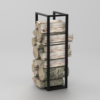 Metalen standaard voor hout 100x30 cm zwart