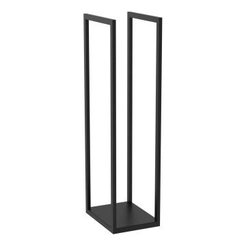 Metalen standaard voor hout 120x40 cm zwart