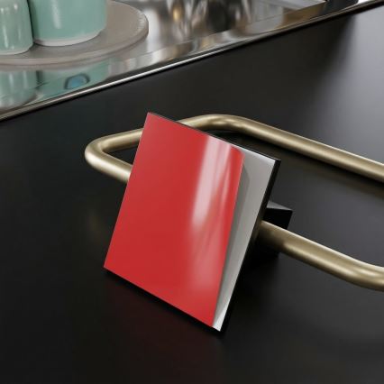 Metalen toiletrolhouder 8x16 cm zwart/goud