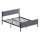 Metalen tweepersoonsbed KAROM 140x200 cm grijs draagvermogen 200 kg