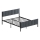 Metalen tweepersoonsbed LUNOR 140x200 cm antraciet, draagvermogen 200 kg