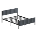Metalen tweepersoonsbed LUNOR 160x200 cm, antraciet, draagvermogen 200 kg