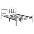 Metalen tweepersoonsbed ORMEL 120x200 cm, zwart, draagvermogen 120 kg