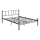 Metalen tweepersoonsbed ORMEL 120x200 cm, zwart, draagvermogen 120 kg