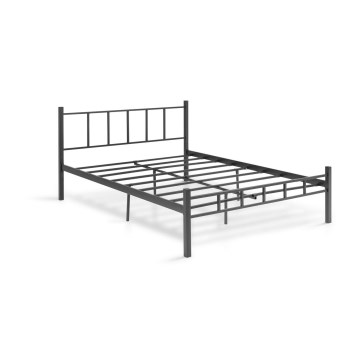 Metalen tweepersoonsbed ORMEL 160x200 cm zwart draagvermogen 200 kg