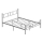 Metalen tweepersoonsbed PIRON 120x200 cm, wit, max. draagvermogen 120 kg