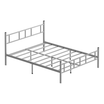 Metalen tweepersoonsbed PIRON 160x200 cm wit draagvermogen 200 kg