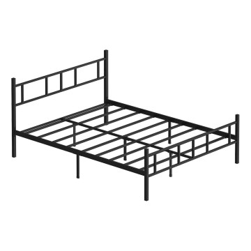 Metalen tweepersoonsbed PIRON 160x200 cm, zwart, maximale draagkracht 200 kg